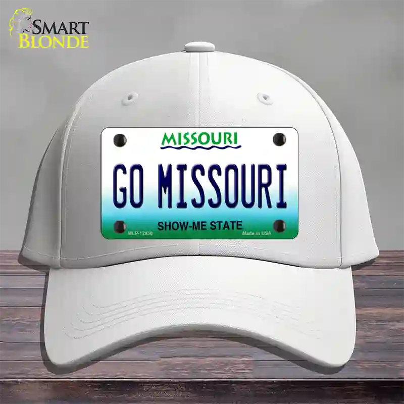 Go Missouri Novelty License Plate Hat Cotton / White