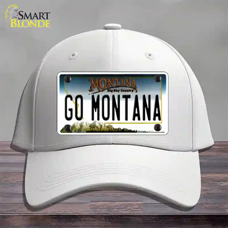 Go Montana Novelty License Plate Hat Cotton / White