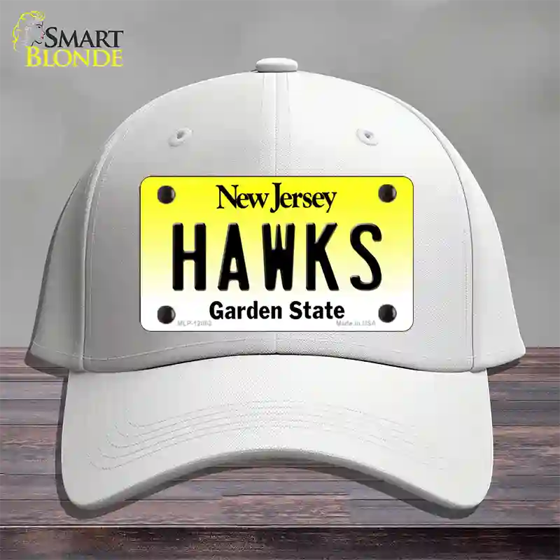 Hawks Novelty License Plate Hat Cotton / White