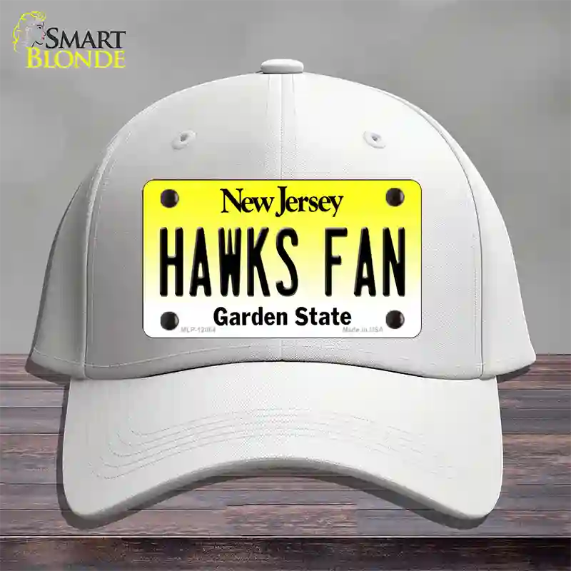 Hawks Fan New Jersey Novelty License Plate Hat Cotton / White