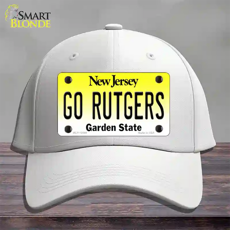 Go Rutgers Novelty License Plate Hat Cotton / White