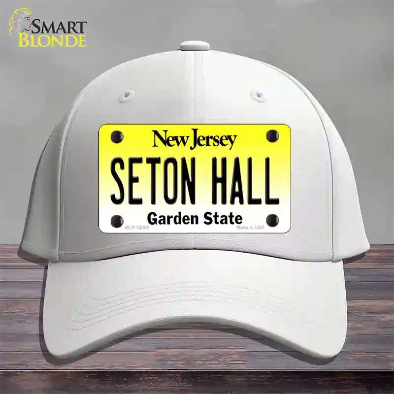 Seton Hall Novelty License Plate Hat Cotton / White