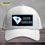 South Carolina Flag Novelty License Plate Hat Cotton / White