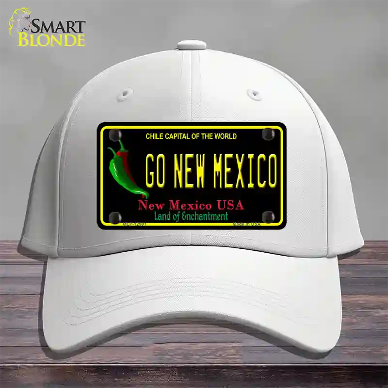 Go New Mexico Novelty License Plate Hat Cotton / White