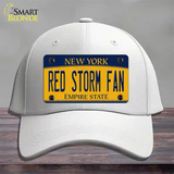 Red Storm Fan Novelty License Plate Hat Cotton / White