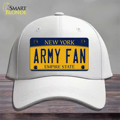 Army Fan Novelty License Plate Hat Cotton / White