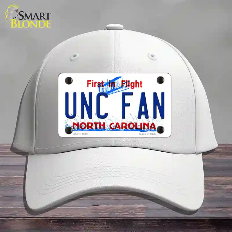 Univ North Carolina Fan Novelty License Plate Hat Cotton / White