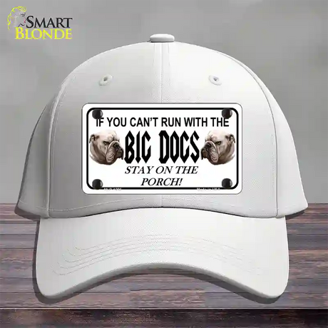 Run With The Big Dogs Novelty License Plate Hat Cotton / White