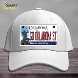 Go Oklahoma State Novelty License Plate Hat Cotton / White