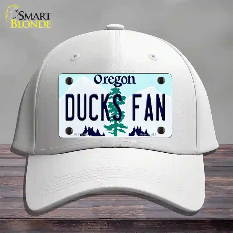 Ducks Fan Novelty License Plate Hat Cotton / White