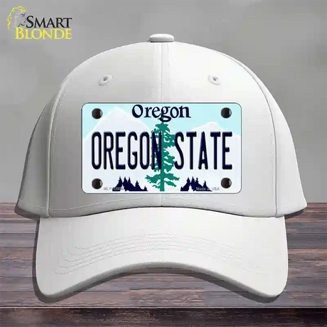 Oregon State Novelty License Plate Hat Cotton / White