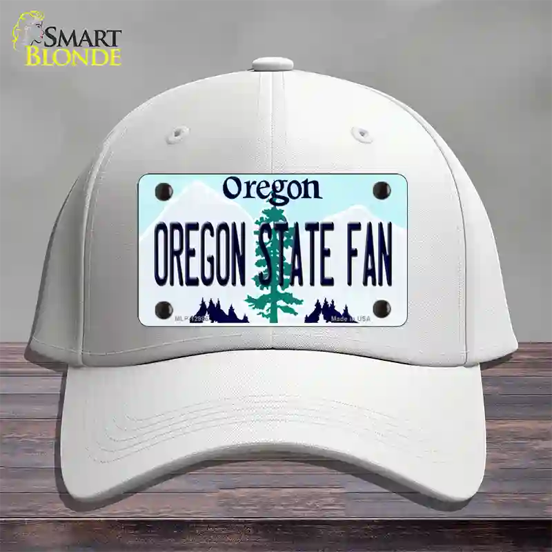 Oregon State Fan Novelty License Plate Hat Cotton / White