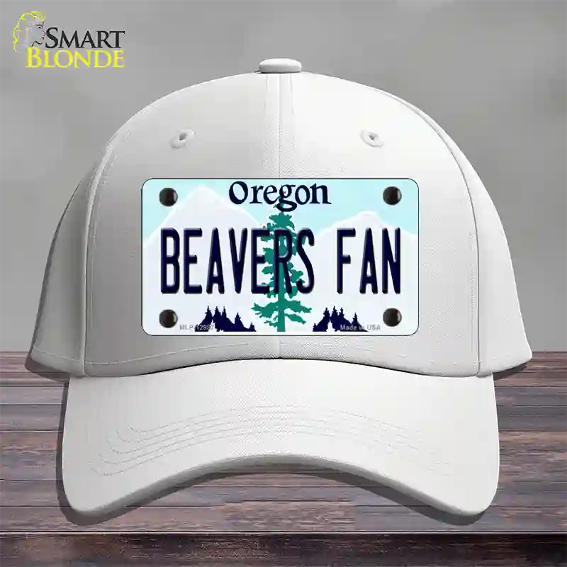 Beavers Fan Novelty License Plate Hat Cotton / White