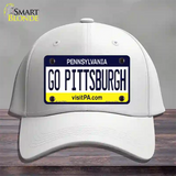 Go Pittsburgh Novelty License Plate Hat Cotton / White