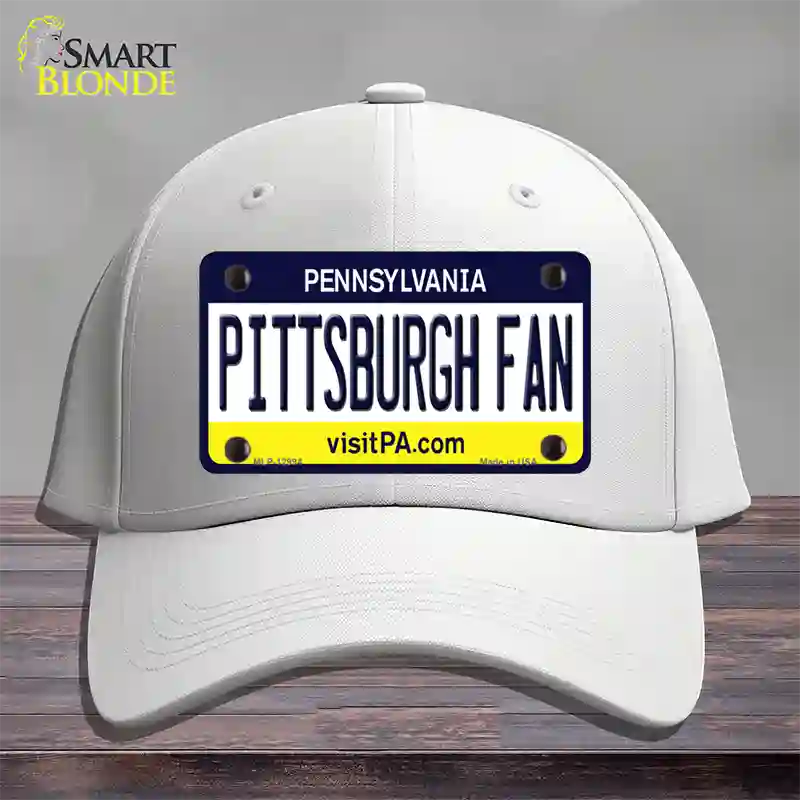 Pittsburgh Fan Novelty License Plate Hat Cotton / White