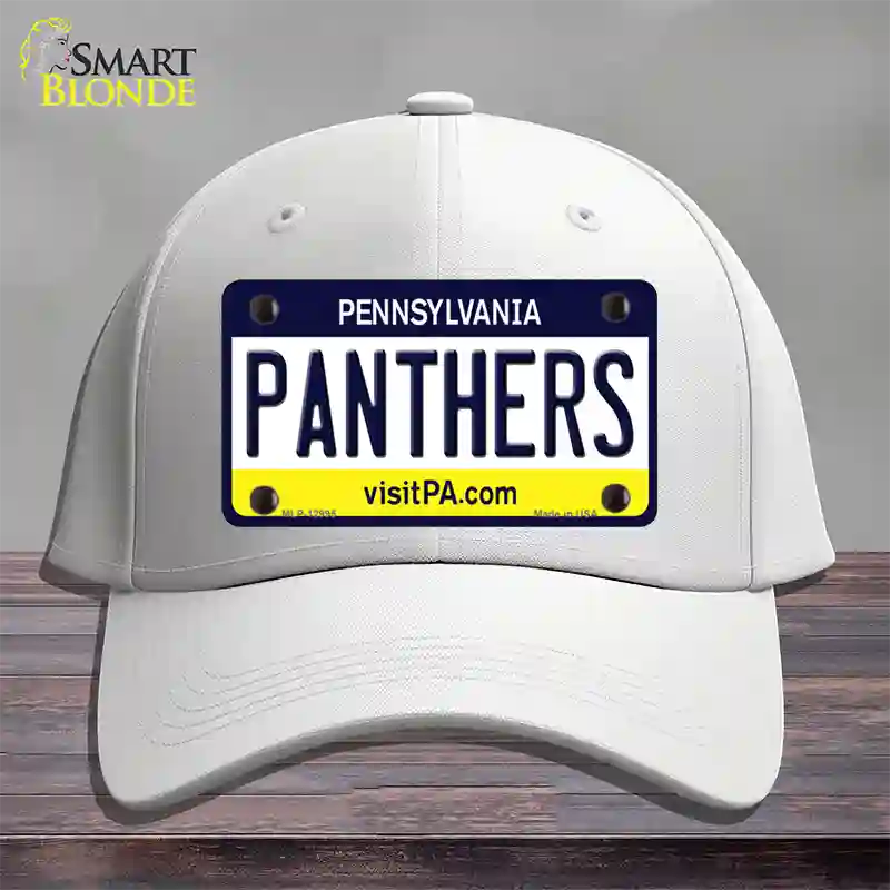 Panthers Novelty License Plate Hat Cotton / White