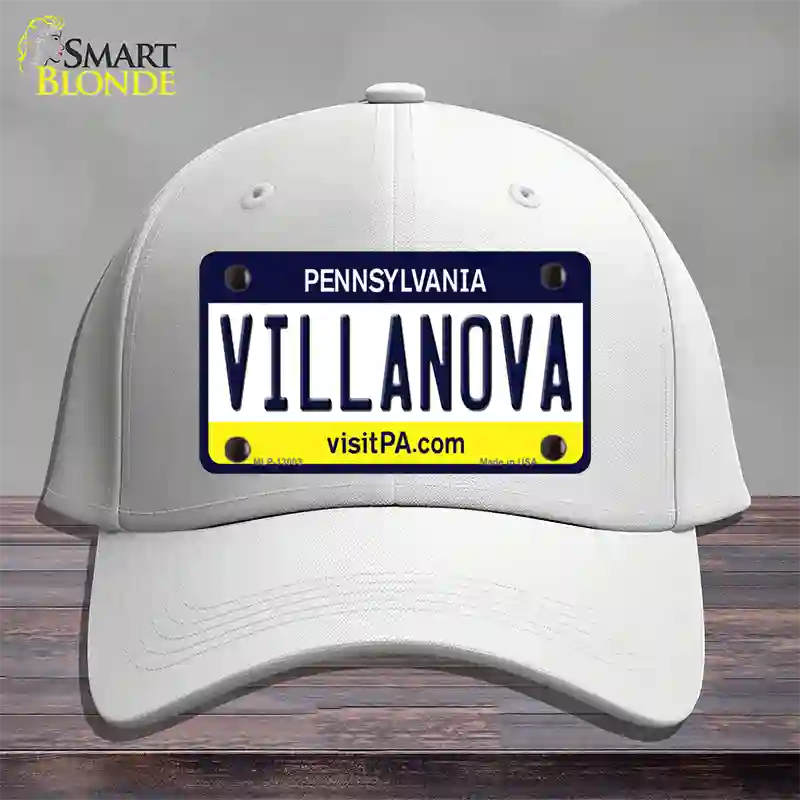 Villanova Novelty License Plate Hat Cotton / White