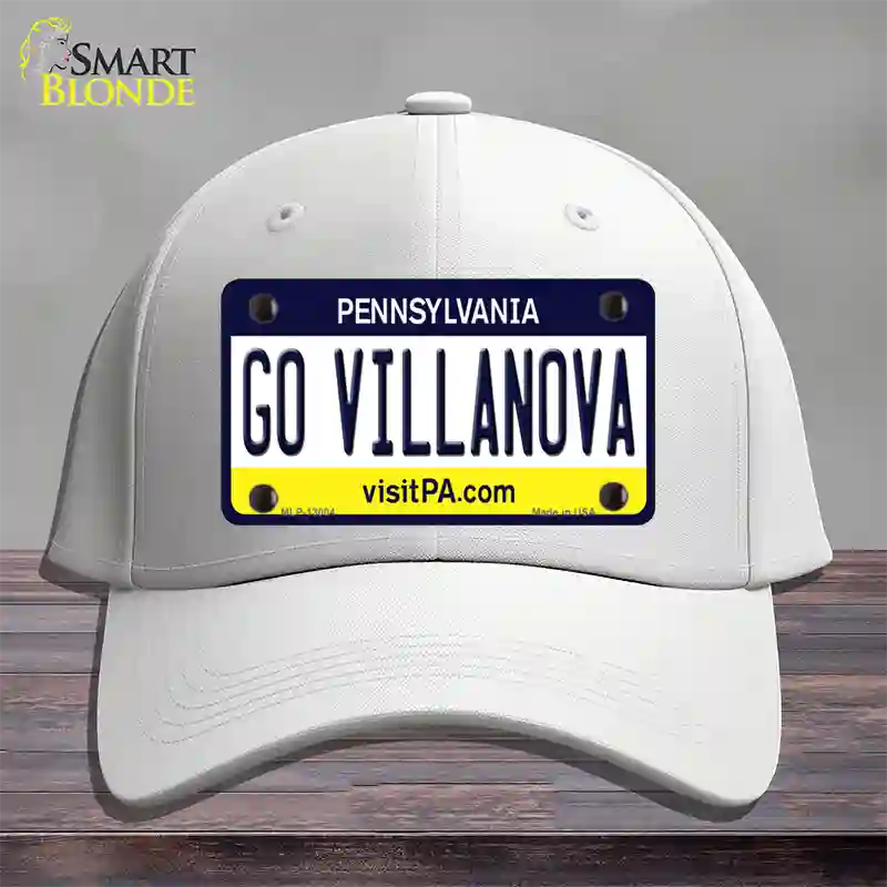 Go Villanova Novelty License Plate Hat Cotton / White