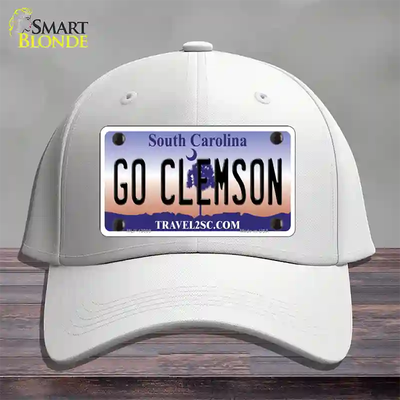 Go Clemson Novelty License Plate Hat Cotton / White