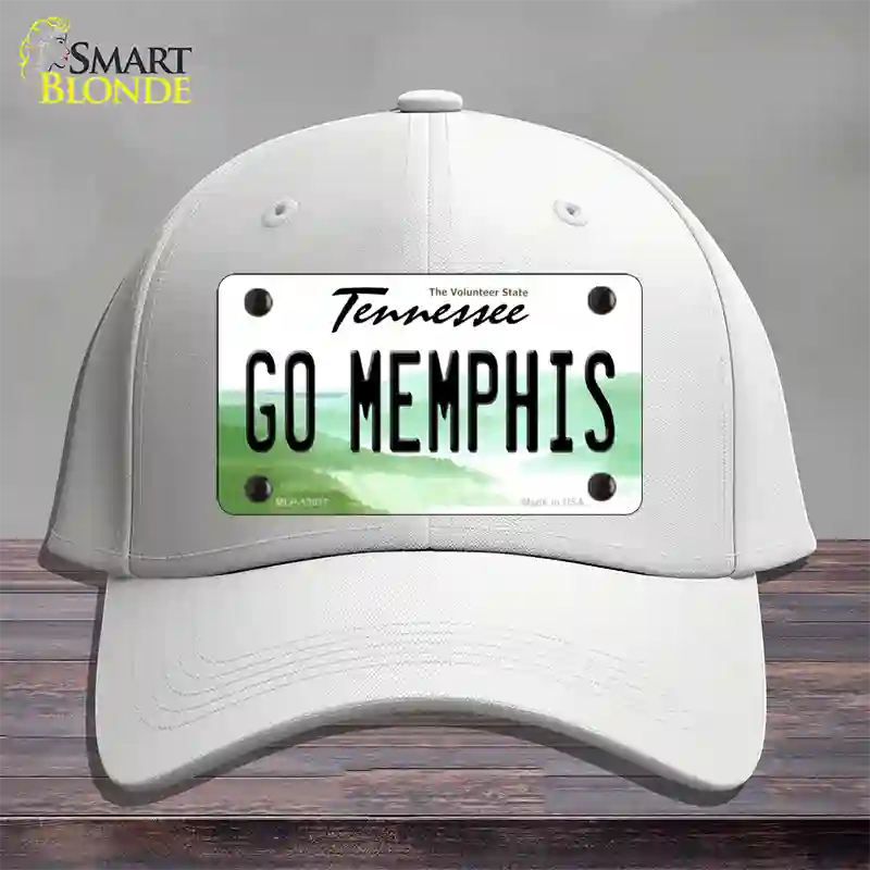 Go Memphis Novelty License Plate Hat Cotton / White