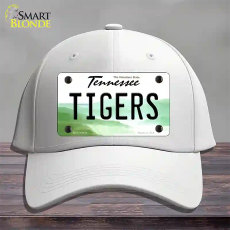 Tiger Tennessees Novelty License Plate Hat Cotton / White