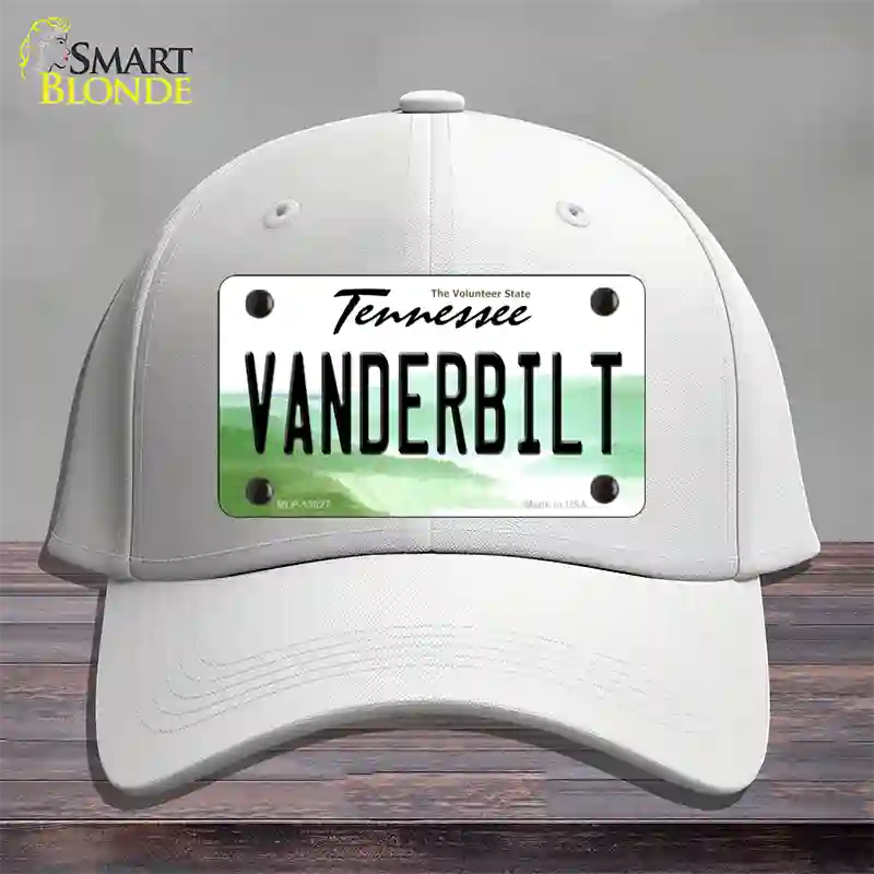 Vanderbilt Novelty License Plate Hat Cotton / White