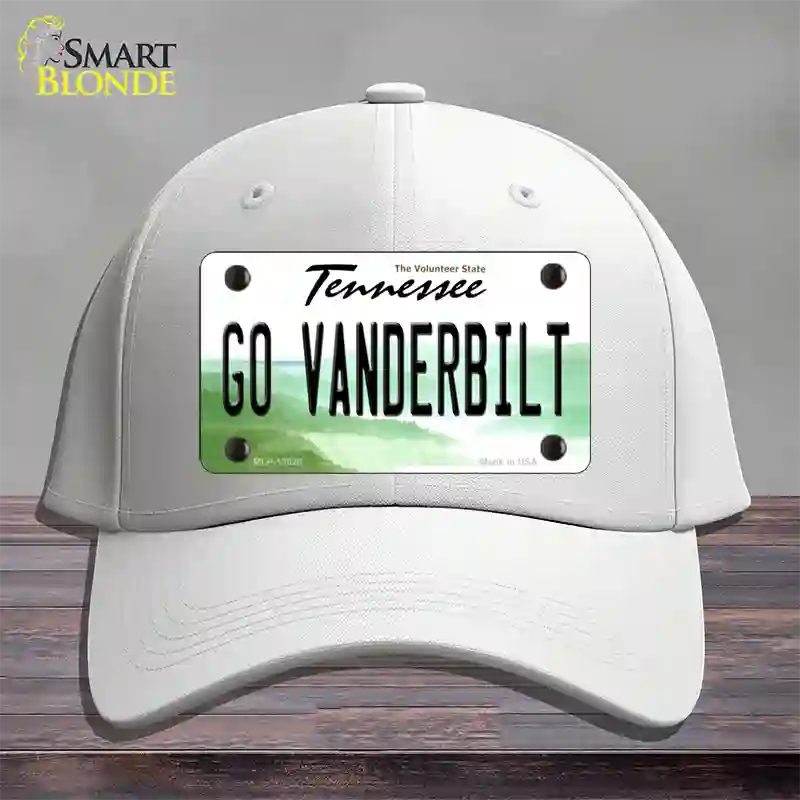 Go Vanderbilt Novelty License Plate Hat Cotton / White