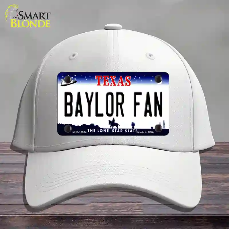 Baylor Fan Novelty License Plate Hat Cotton / White