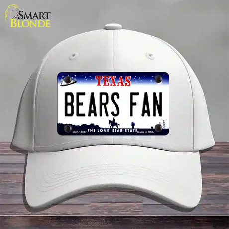 Bears Fan Novelty License Plate Hat Cotton / White