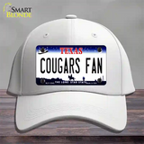 Cougars Fan Novelty License Plate Hat Cotton / White