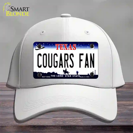 Cougars Fan Novelty License Plate Hat Cotton / White