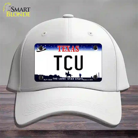 TCU Novelty License Plate Hat Cotton / White