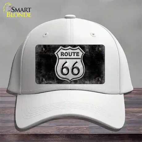 Route 66 Black & White Novelty License Plate Hat Cotton / White