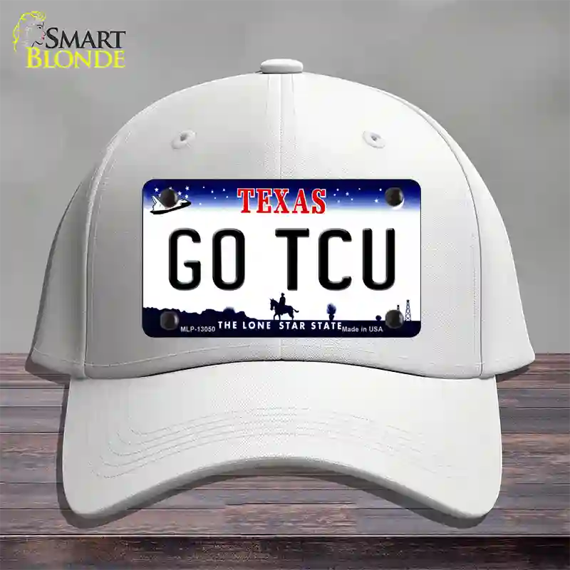 Go TCU Novelty License Plate Hat Cotton / White