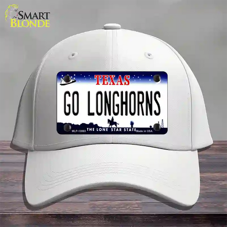 Go Longhorns Novelty License Plate Hat Cotton / White