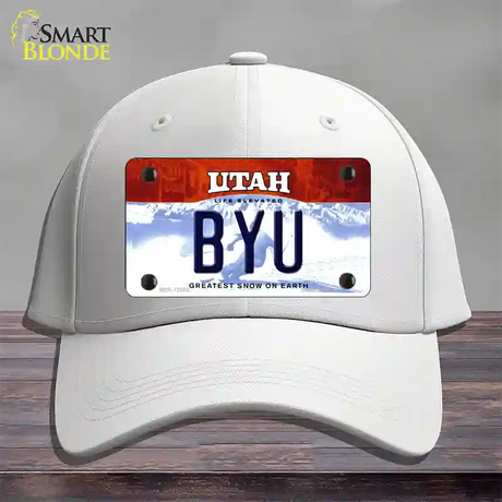 BYU Novelty License Plate Hat Cotton / White