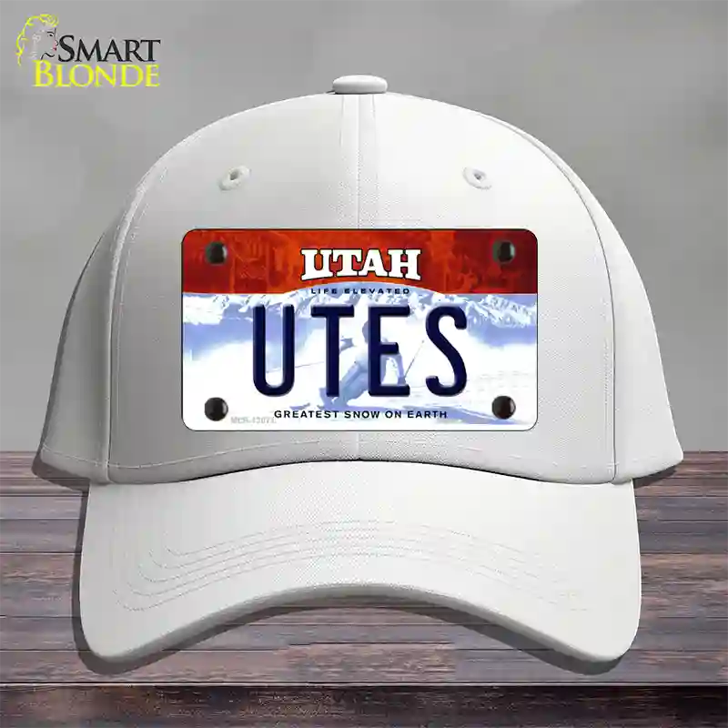 Utes Novelty License Plate Hat Cotton / White