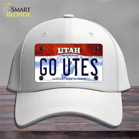 Go Utes Novelty License Plate Hat Cotton / White