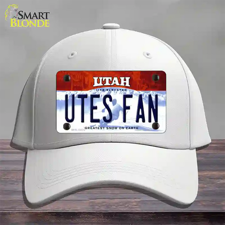 Utes Fan Novelty License Plate Hat Cotton / White