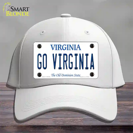 Go Virginia Novelty License Plate Hat Cotton / White