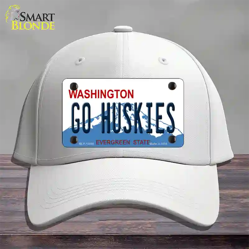 Go Huskies Novelty License Plate Hat Cotton / White