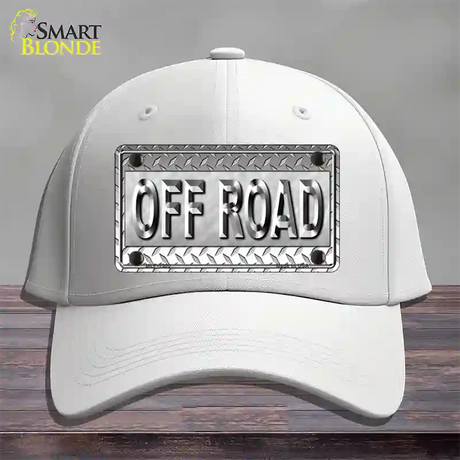 Off Road Novelty License Plate Hat Cotton / White