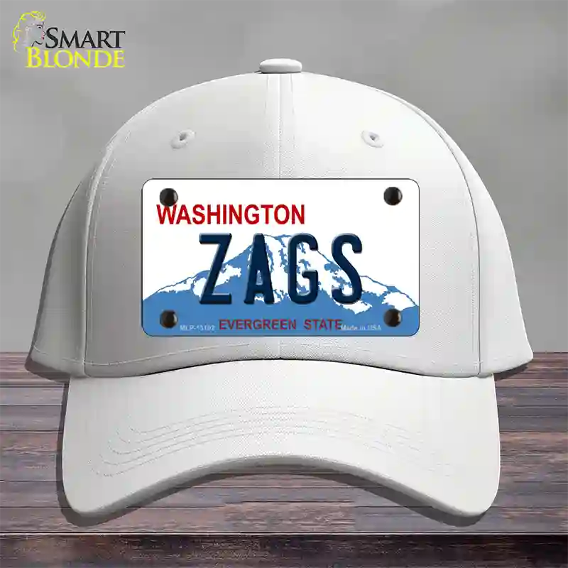 Zags Novelty License Plate Hat Cotton / White