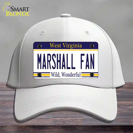 Marshall Fan Novelty License Plate Hat Cotton / White