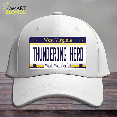 Thundering Herd Novelty License Plate Hat Cotton / White