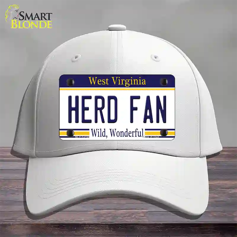 Herd Fan Novelty License Plate Hat Cotton / White