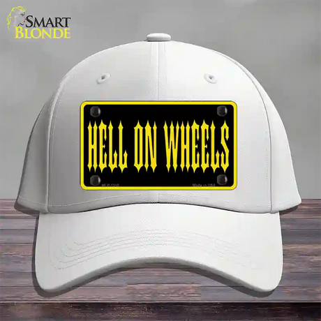 Hell On Wheels Novelty License Plate Hat Cotton / White