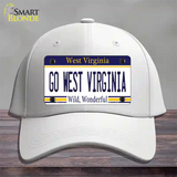 Go West Virginia Novelty License Plate Hat Cotton / White