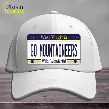 Go Mountaineers Novelty License Plate Hat Cotton / White