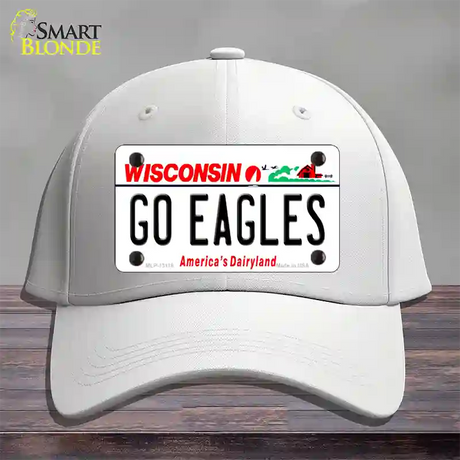 Go Eagles Wisconsin Novelty License Plate Hat Cotton / White